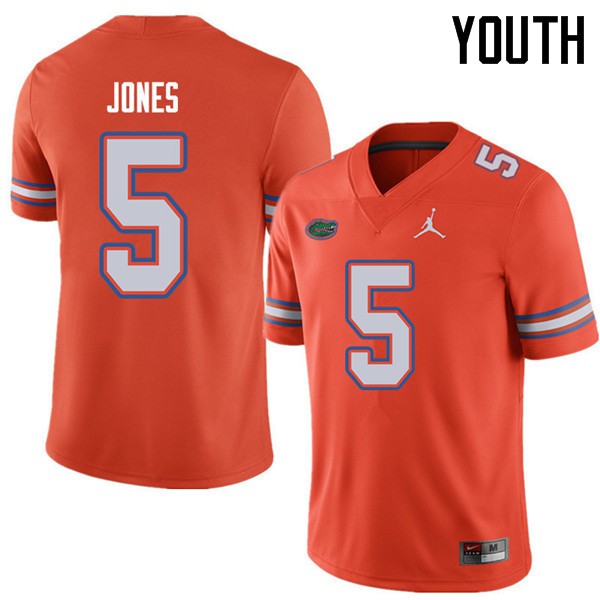 Jordan Brand Youth #5 Emory Jones Florida Gators College Football Jerseys Orange